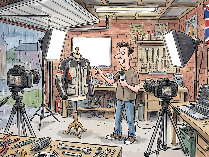 Motorcycle social media influencer illustration